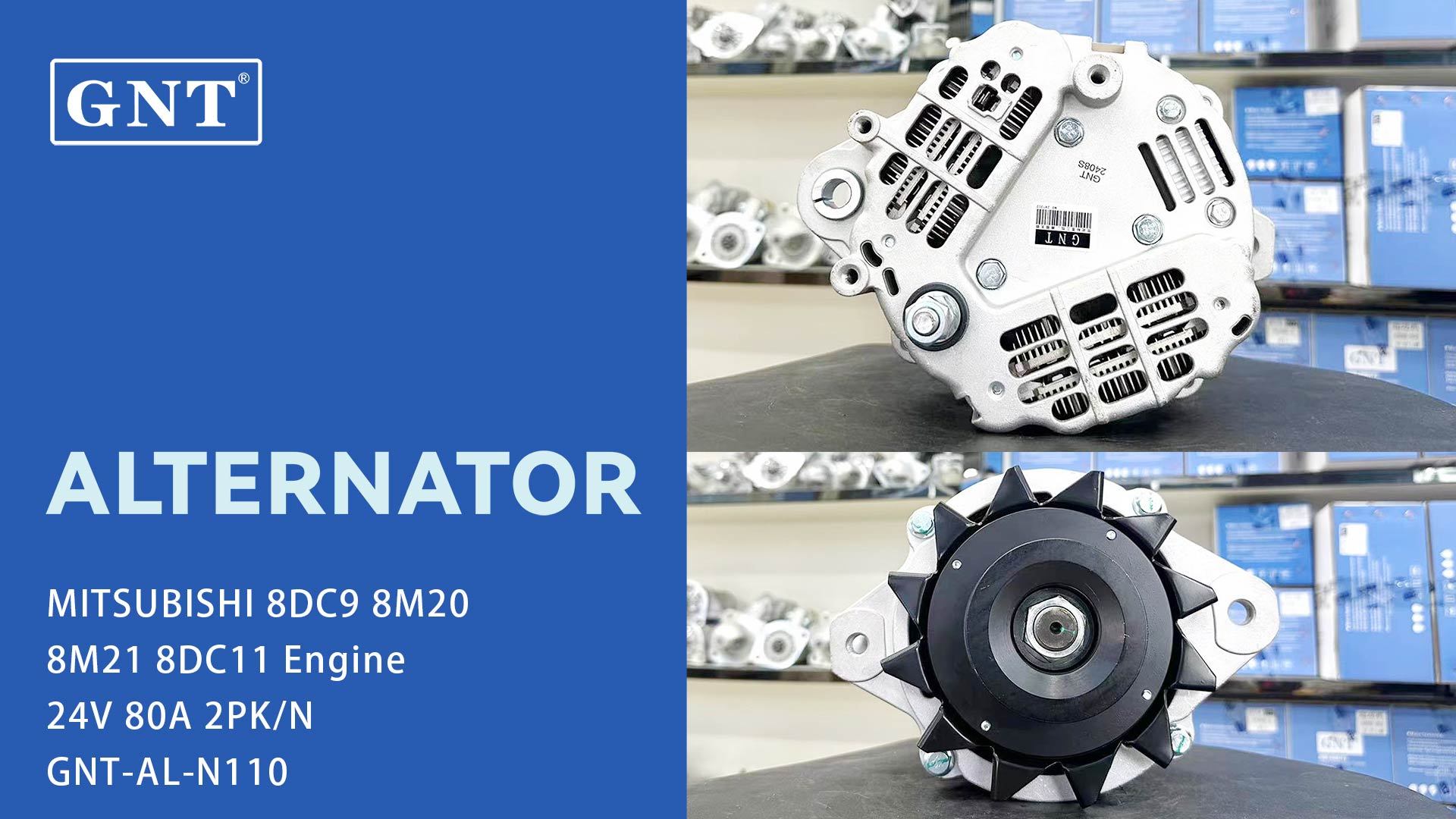 24V 80A Alternator compatible with MITSUBISHI 8DC9 8M20 8M21 8DC11 Engine A004T70099 ME160918