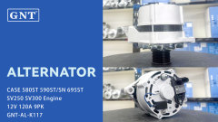 12V 120A Alternator compatible with CASE 580ST 695ST 590ST/SN SV250 Engine 162000090143 84416590 84254290 11204061 11204320 11204363