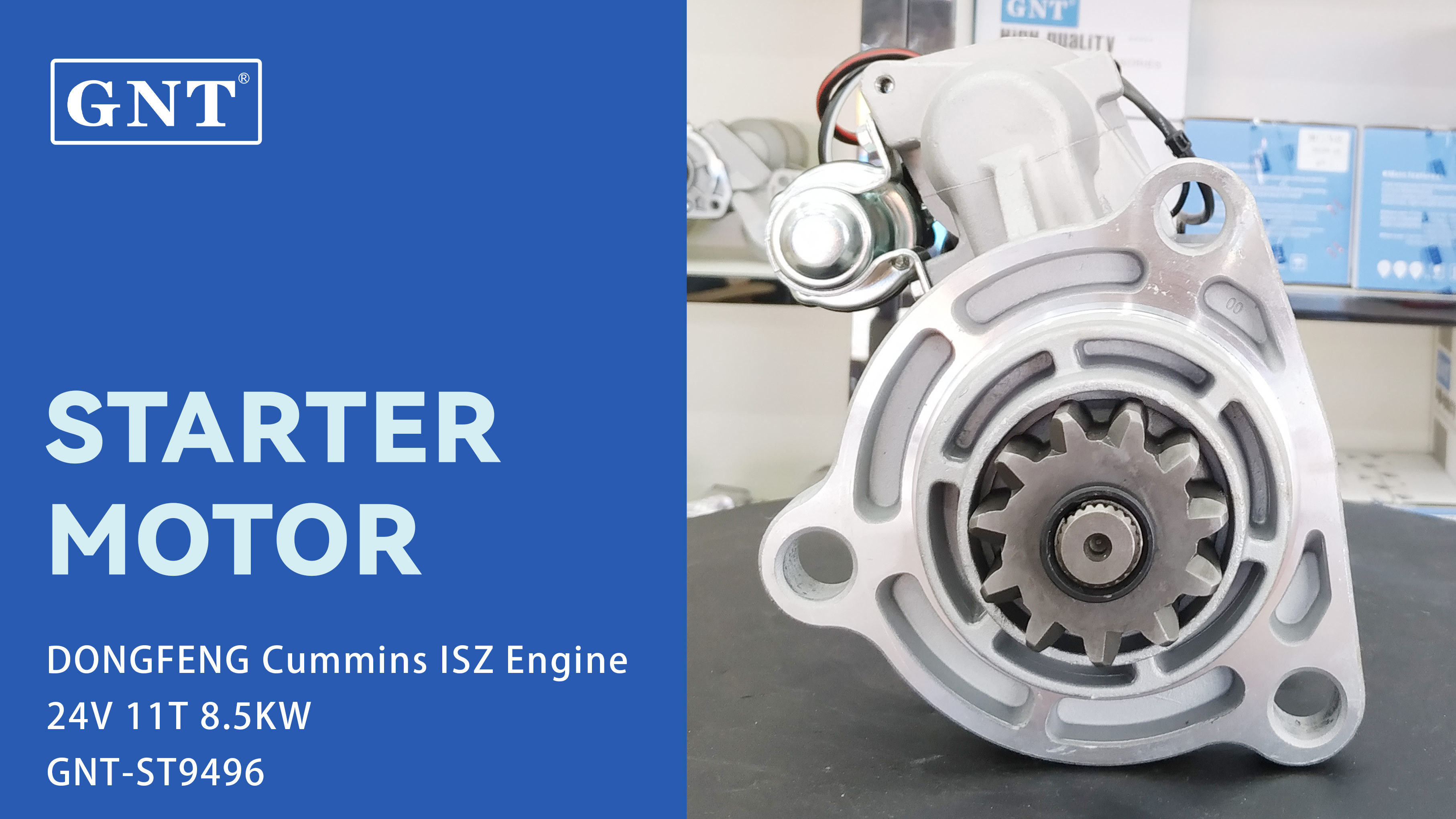 24V 11T Starter Motor compatible with DONGFENG Cummins ISZ Engine C2874455 QDJ2918 4365992 C4365992 2874455