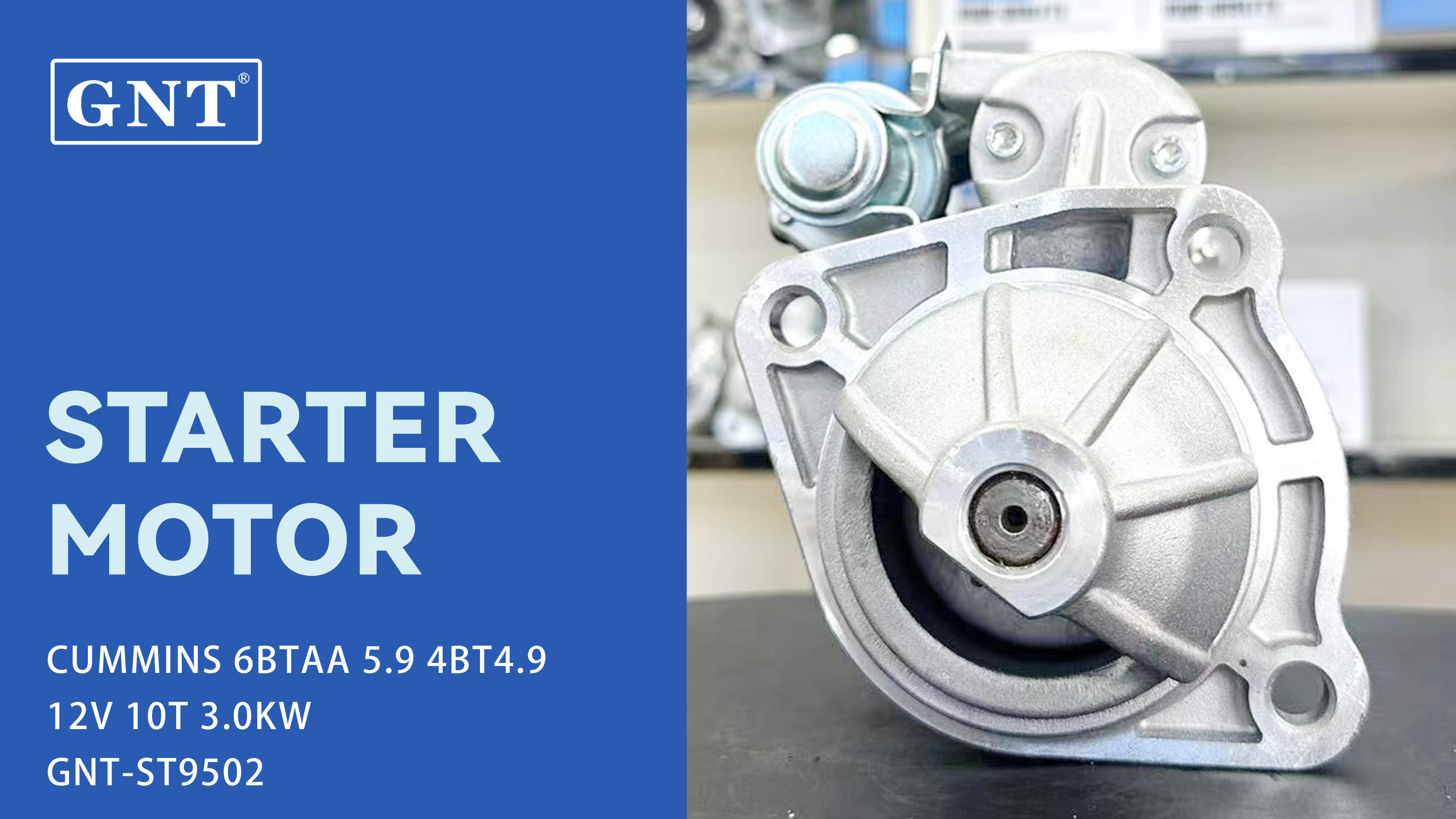12V 10T Starter Motor compatible with Cummins 6BTAA 5.9 4BT4.9 Engine 35259430 8048005 39005786