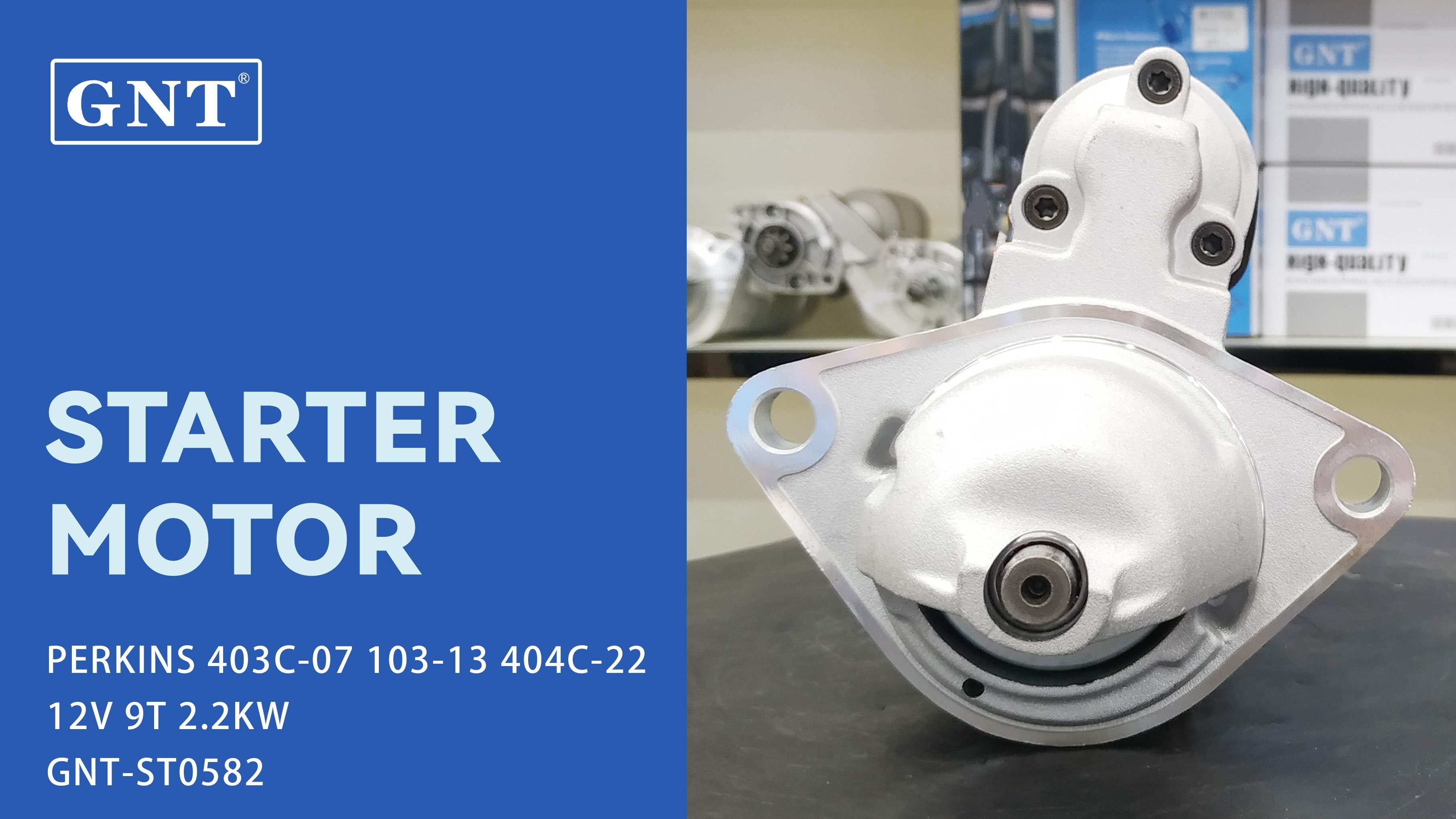 12V 9T GNT Starter compatible with PERKINS 403C-07 Engine 0001109035 0986022440 1986S00722 F032CS1471 1633361 3082293 3335930 3984818