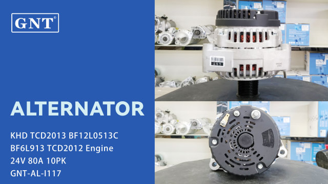 24V 80A Alternator compatible with KHD BF6L913 Engine 0120468146 0120469104 0120469105 6033GB3045 6033GB3087 19070069 19093005 DRA0397