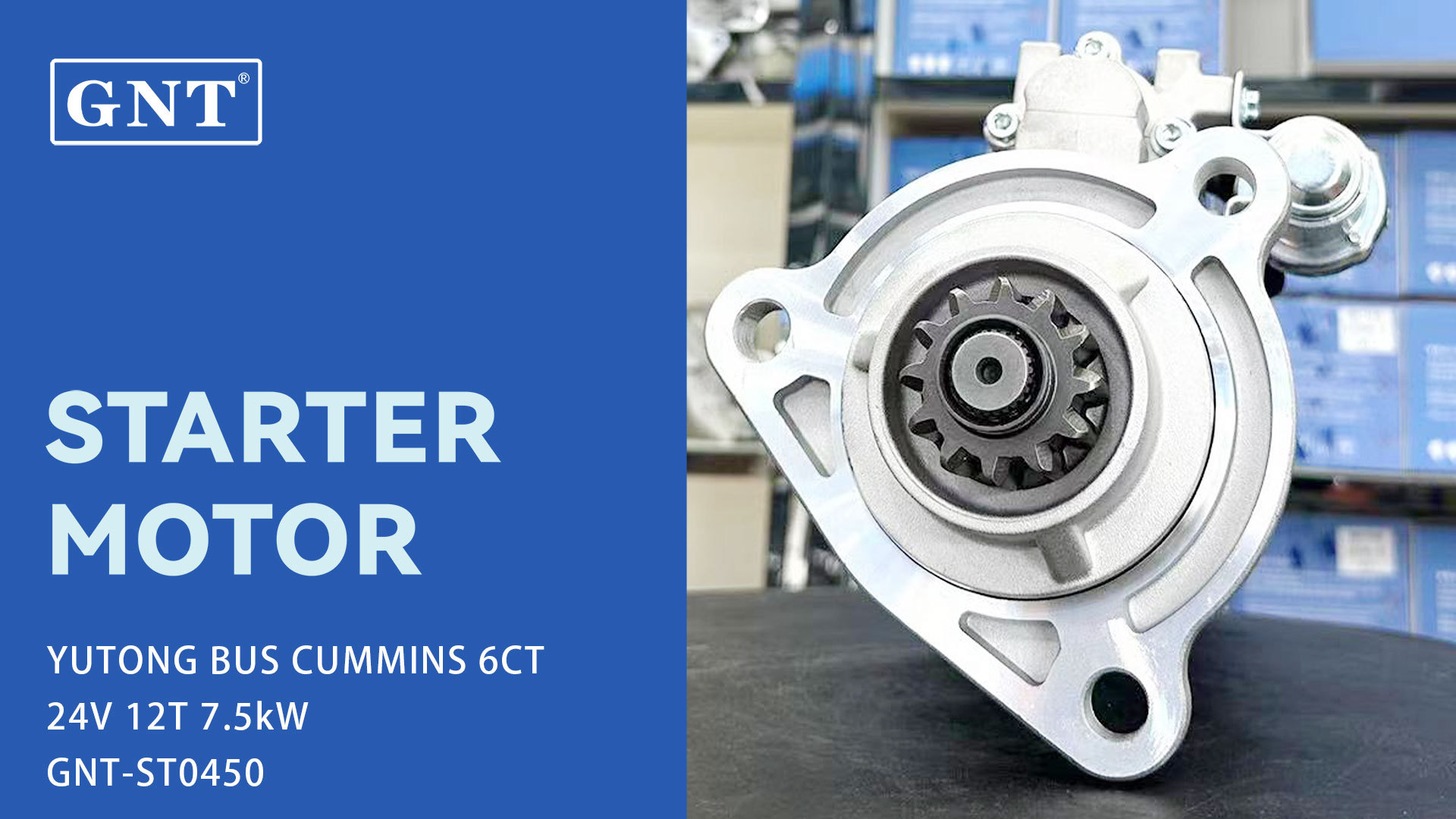 YUTONG CUMMINS 6CT Starter 5256984, 5346195, C3415537, C5256984, LNMS3504, 100500405, 37E1108010, 1-664-25VV
