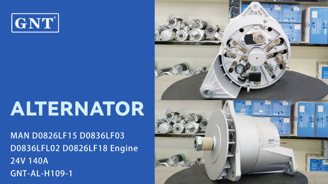 24V 140A GNT Alternator for MAN D0826LF15 Engine 0986039530 51261016058 0986042850 0986042853 0986046550 0986047163 1986A00008 F000LD0213