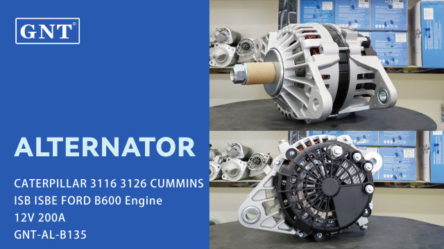 12V 200A Alternator compatible with CATERPILLAR 3126 Engine 8600307 8600308 8600311 AV1160J2004 AV1160J2008 1664633C91 86041795