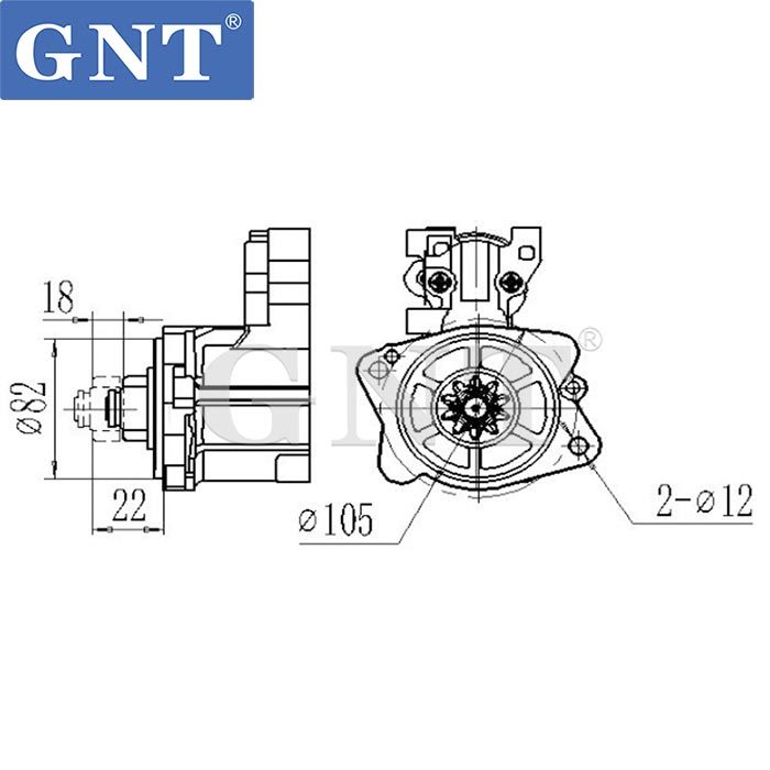 12V 10T GNT Starter Motor for MITSUBISHI FORKLIFTS S6S Engine M008T55482AM M8T55471 M8T55472 M8T55473 M8T55473AM M8T55482 M8T55482AM