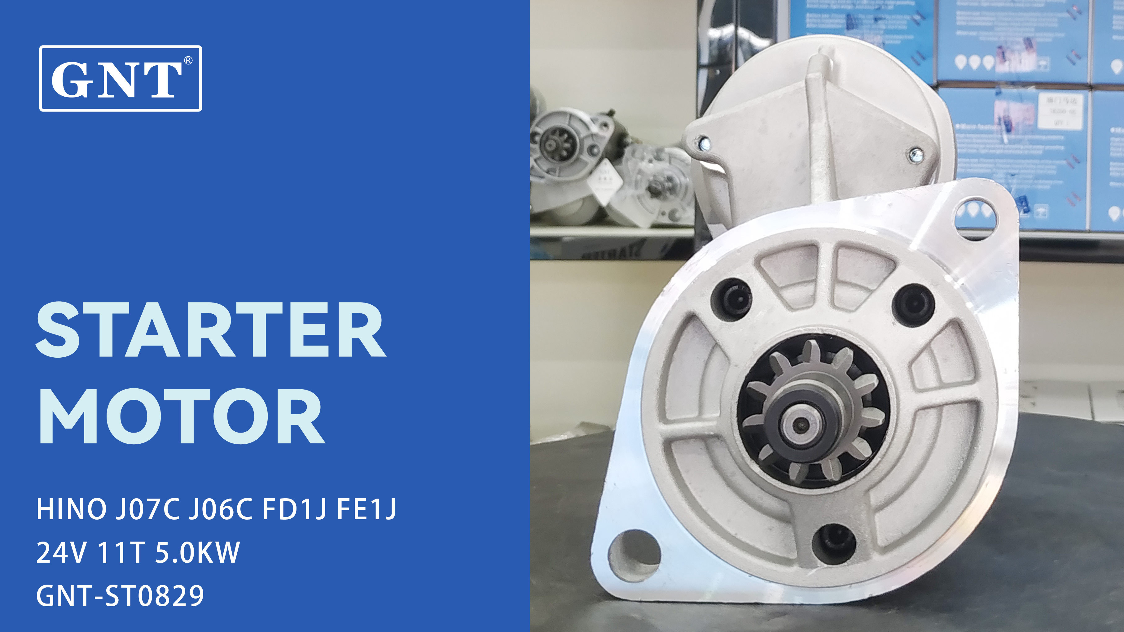 24V 11T Starter Motor compatible with HINO J06C Engine 281002323 281002326 281002326A 281002327 281002327E 281002554 281002562 281002573