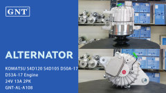 24V 13A GNT Alternator compatible with KOMATSU S4D120 S4D105 D50A-17 D53A-17 Engine 6008213370 6008213260 6008213350 6008213280
