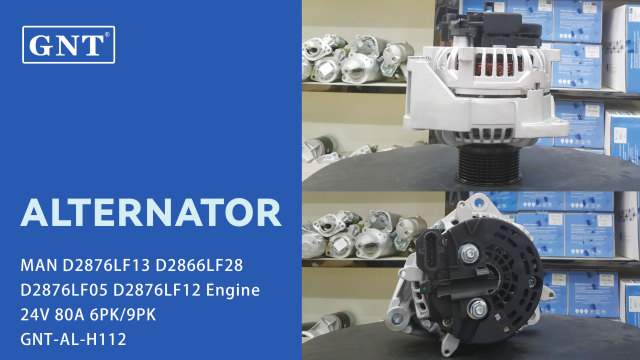 24V 80A Alternator compatible with MAN D2866LF28 Engine 0131545102 4571540602 A0131545102 A4571540602 LRA3419 LRA03419 8EL738211021