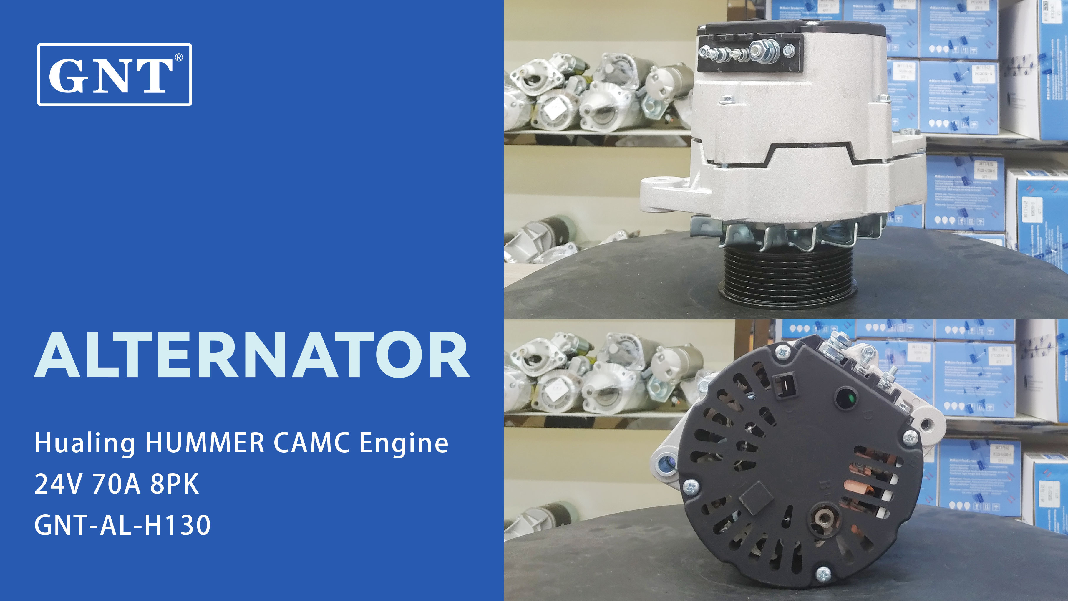24V 70A GNT High Quality Alternator compatible with Hualing HUMMER CAMC CM6D1B Engine 618DA3701001A