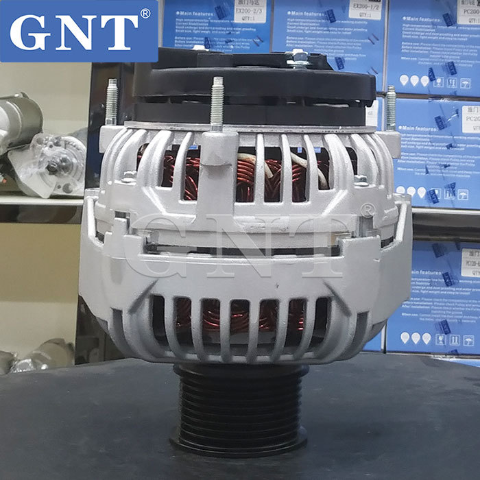 24V 130A Alternator compatible with JOHN DEERE 6090HTJ Engine 0124655080 0124655191 0124655192 F00E100643 RE538907 RE558679 SE502564