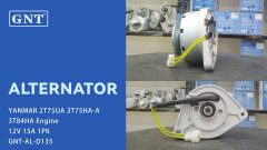 12V 15A GNT High Quality Alternator compatible with YANMAR 2T75UA Engine GP8138 550185046160 12145077200 GP9150 GP8136 185046160