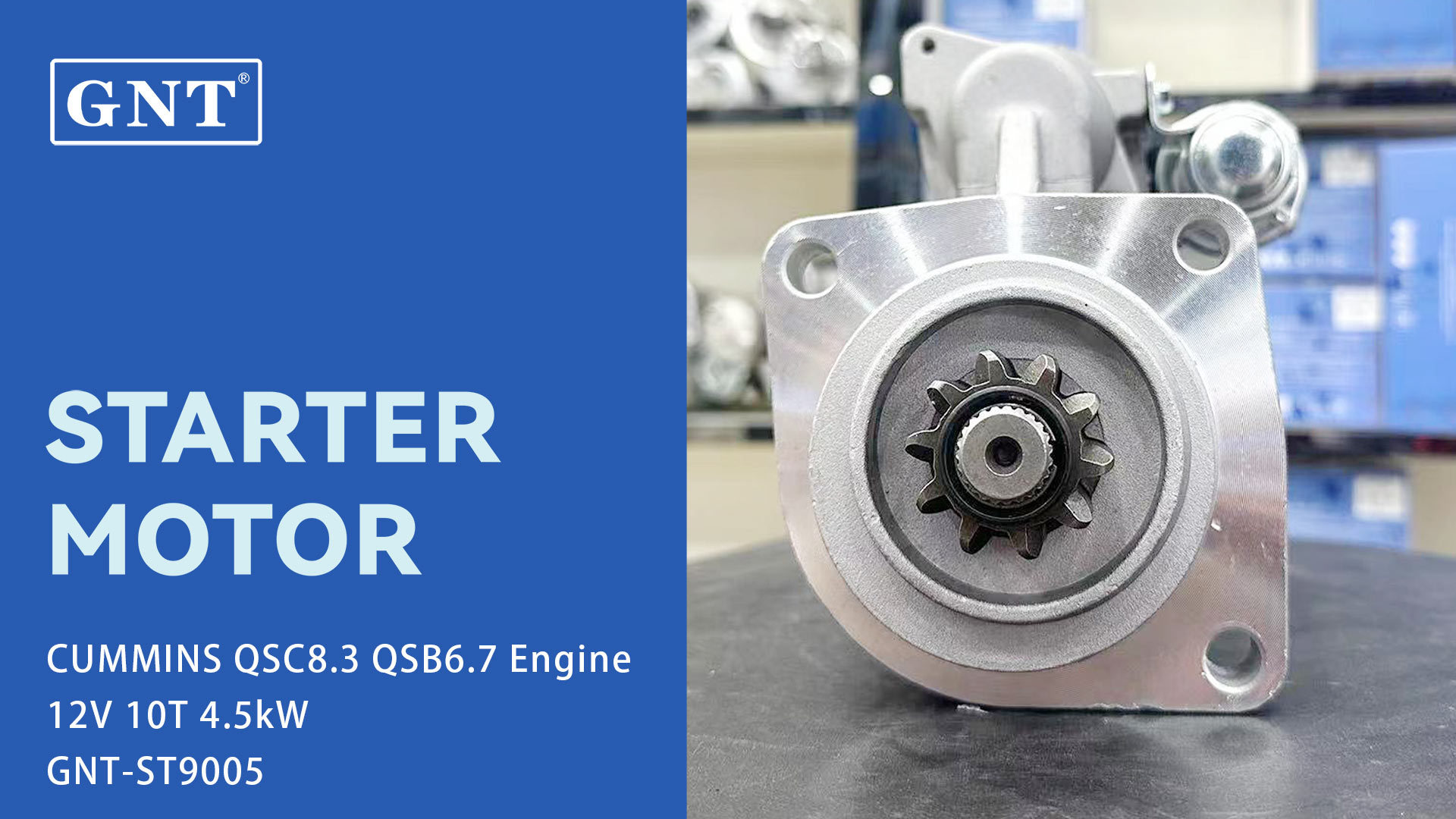 12V 10T Starter compatible with CUMMINS QSC8.3 QSB6.7 Engine CST60131GS 114325 STR0124 016031 5287960 8200778 8201137 5363435 6304590