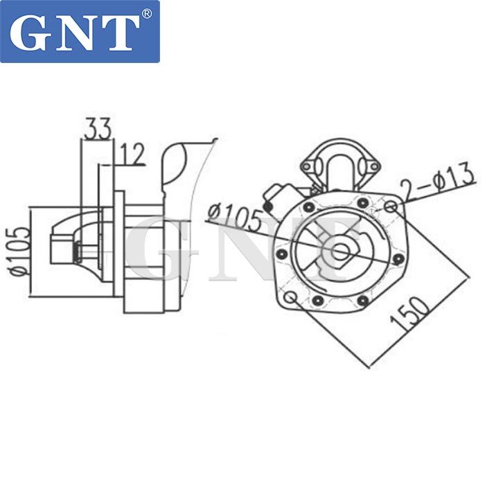Starter Motor compatible with KOMATSU PC100-5 PC120-5 PC200-5 6D95 Engine 6008133362 6008133451 6008133361 6008134450