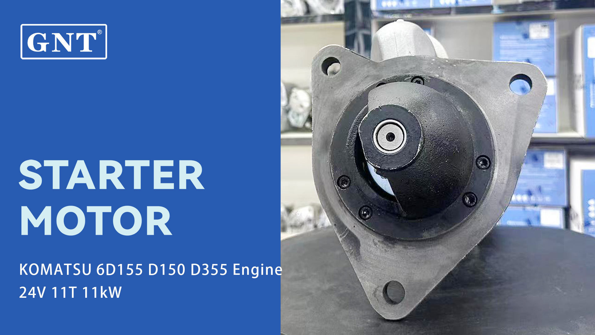 Starter compatible with Komatsu Crawlers 6D155 Engine 03517020270 03517020271 03517020810 03517020811 03517020812 03517020820 03517020821 03517020822 30196R