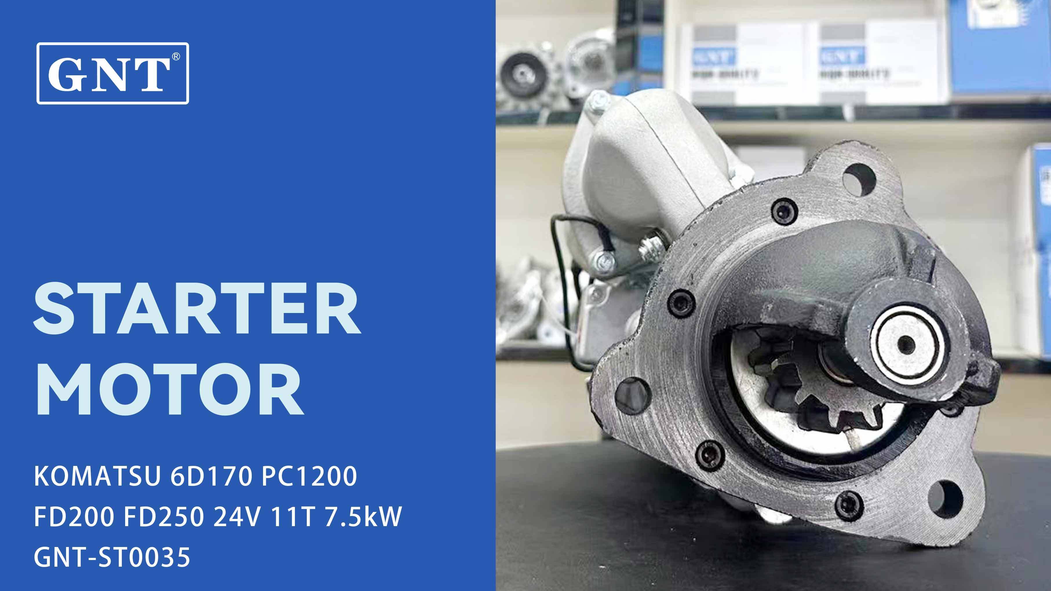 24V 11T Starter compatible with KOMATSU EG480B Engine 6008134933 6008137520 6008137522 6008137530 6008137531 6008137532 6008137620 6008137621