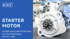 24V 10T Starter motor compatible with CATERPILLAR C6.4 Engine 32B3312500 32B6602102 32B6602500 32B6612100 32B6612500 M008T60871 M008T60872 M008T60873