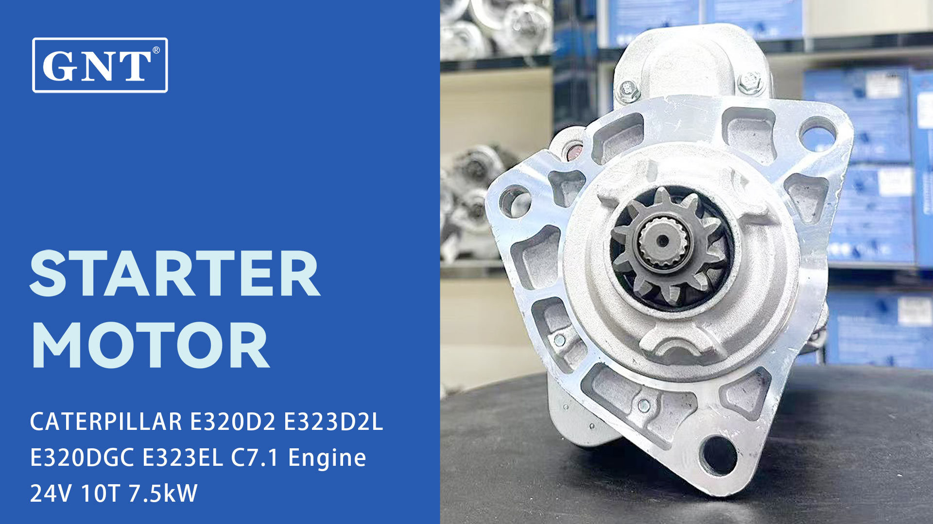 24V 10T Starter motor compatible with CATERPILLAR C7.1 E320D2 Engine 3545671 20R4877 4280009120 4280009121 4280009122