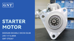 24V 11T Starter Motor compatible with DOOSAN Excavator DX340LC DX350 DL08 Engine 65262017073C 65262017077 65262017077A 19080026 DRS0286N