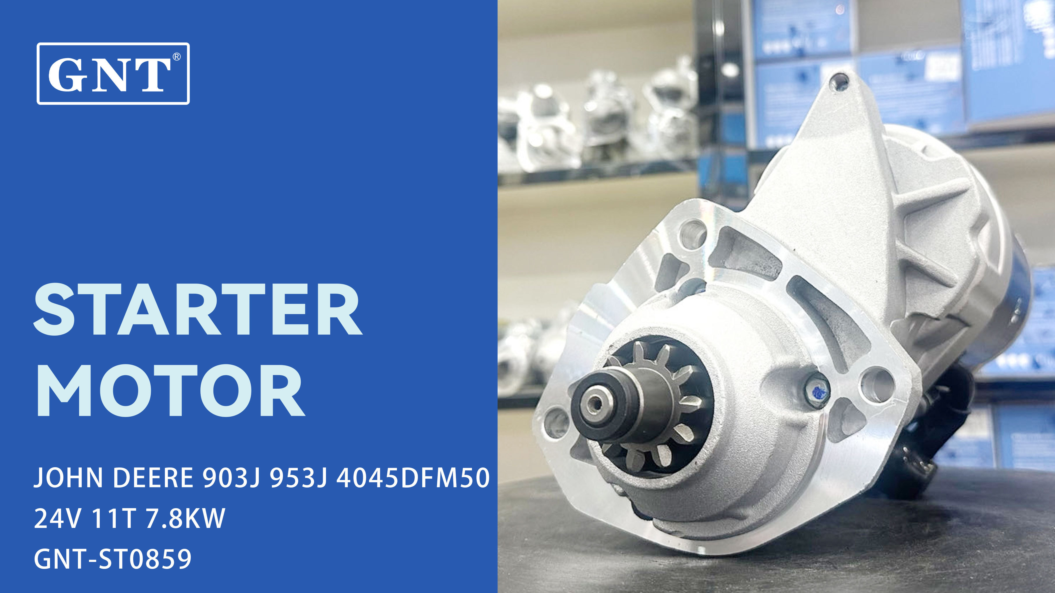 24V 11T Starter motor compatible with JOHN DEERE 6-466 Engine 2280009150 DSN2016 2280009151 RE504245 RE506103 RE537519 2280809151 RE539695