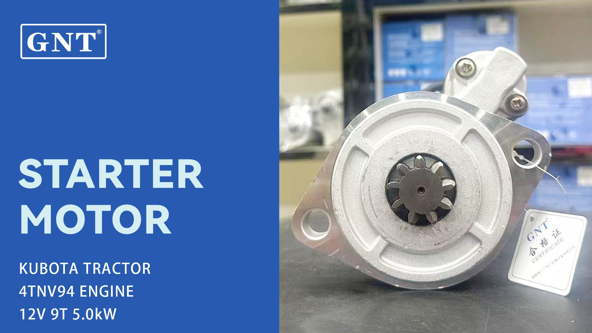 12V 9T Starter Motor for KUBOTA Tractor Yanmar 4TNV94 Engine 3K02163012 3K021-63012 STM2852ML STQ2852ML