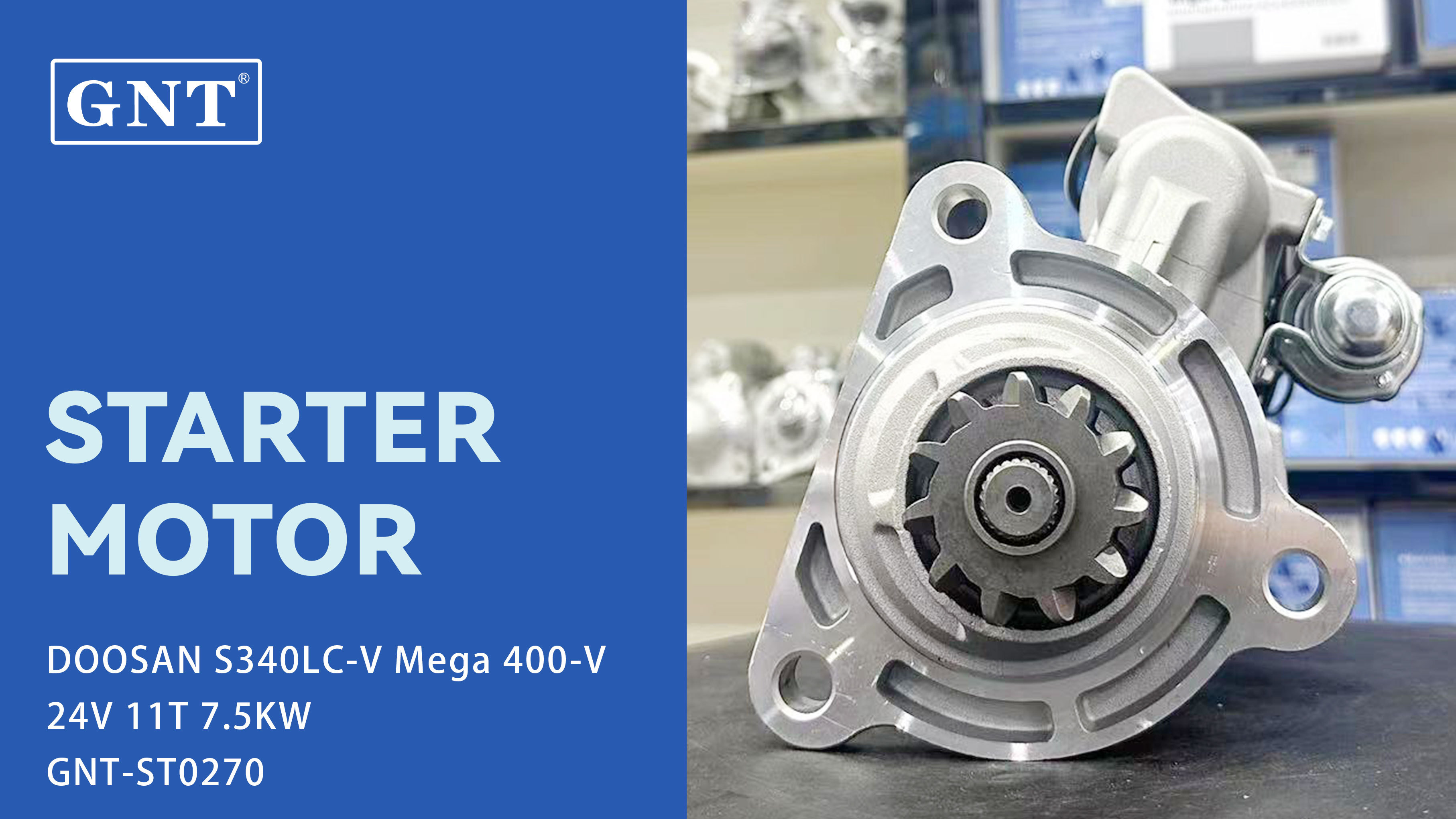 24V 11T Starter motor for DOOSAN S400LC-V S420LC-V Engine 65262017074C 19080029 500902 DRS0306 65262017074D CST46602 CST46602AS