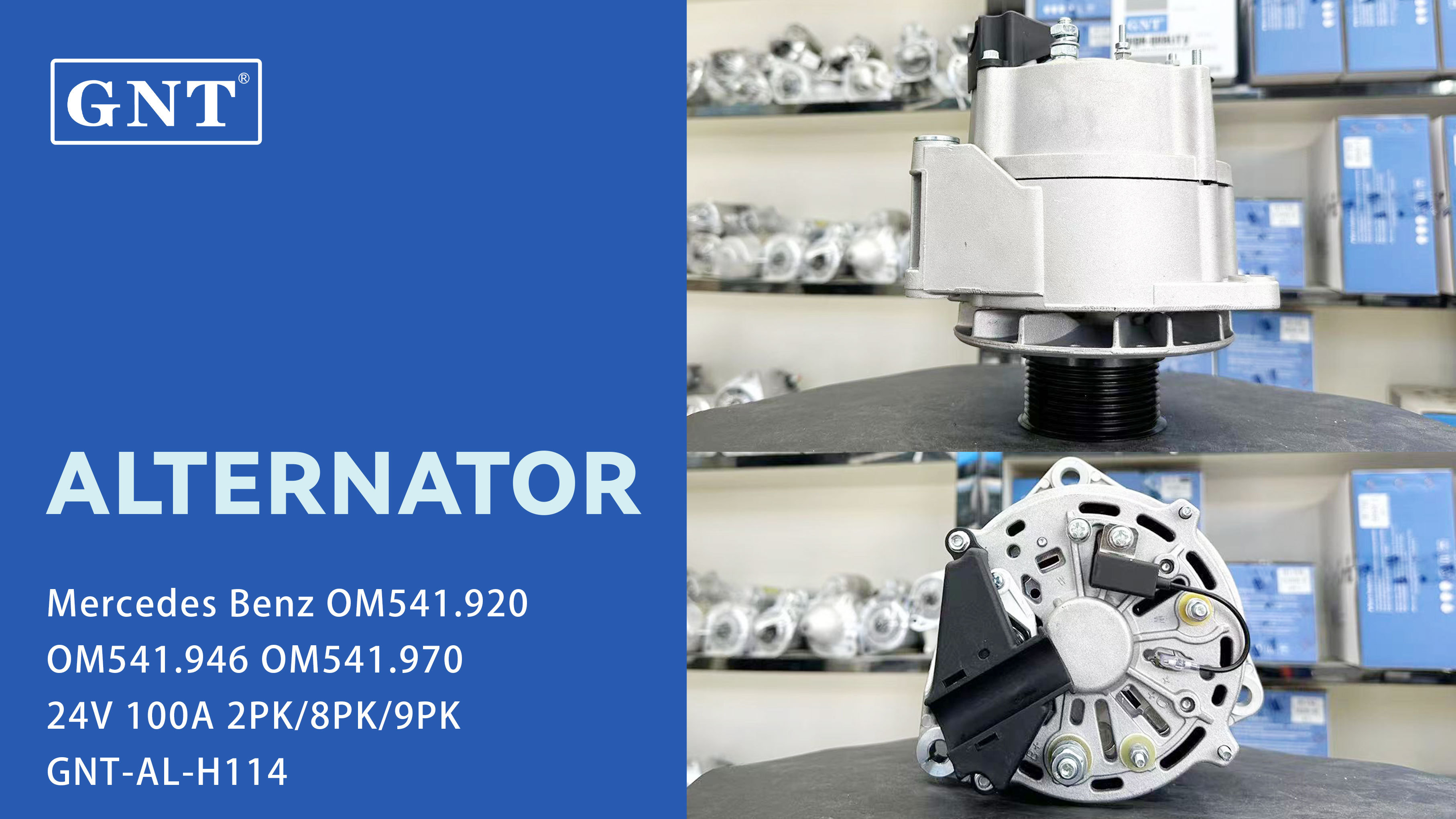 24V 100A Alternator compatible with BENZ OM541.942 Engine 860563 F063075 MG803 8EL737758001 CAL10615AS 8EL012584191 CAL10615ES