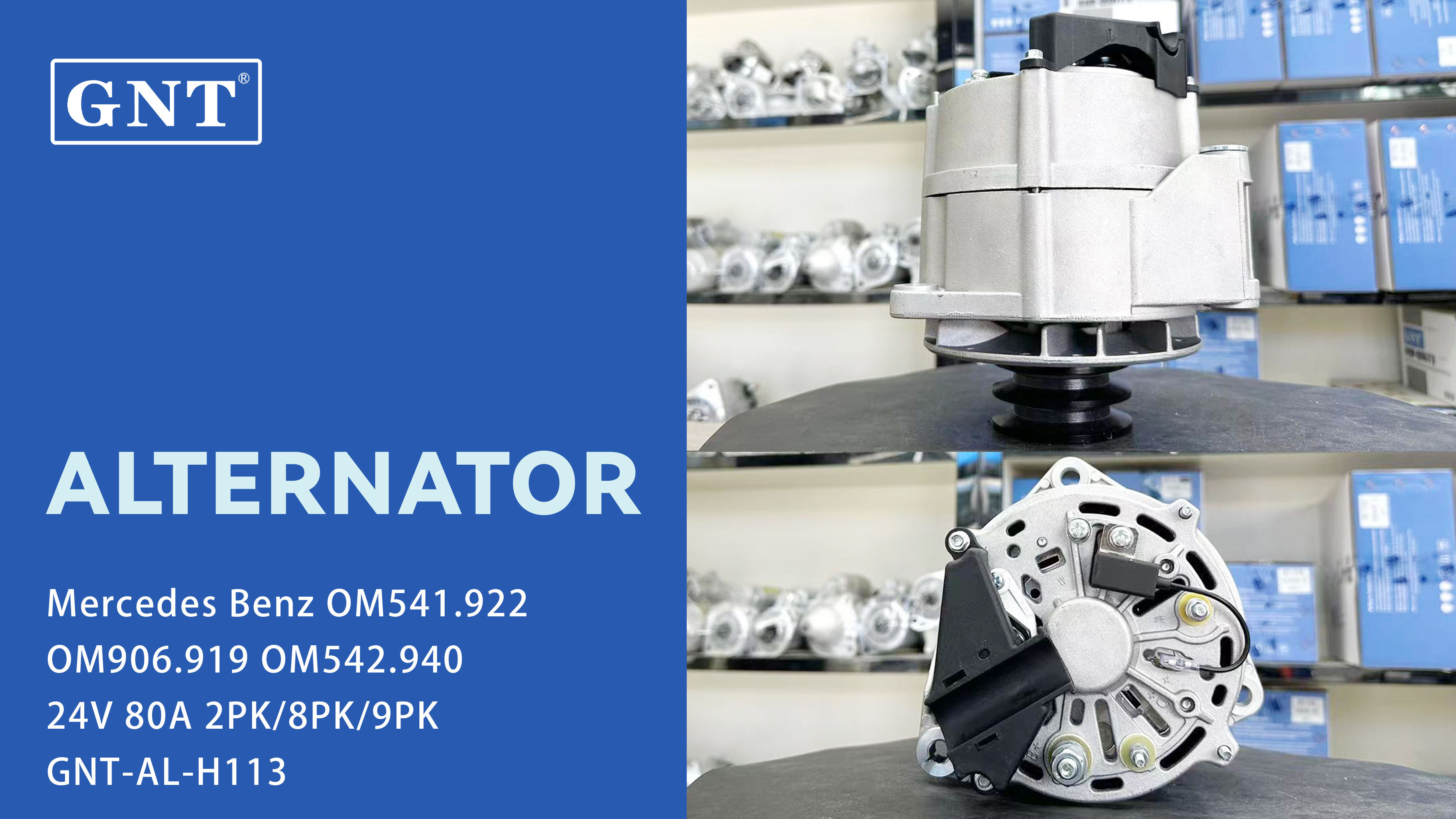 24V 80A Alternator for BENZ OM904.908 Engine A010154910280 19025113 AVI144S3001 19070058 A0121545702 5010217961 DRA9790 11209421 DRB0260