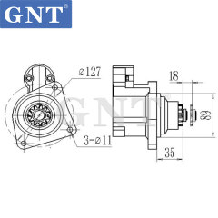 24V 10T GNT Starter Motor compatible with VOLVO D8K280 Engine M8T64781 23287026 85020765 11139213 AZE4703 IS9511 DRS1241 72513389 MS966