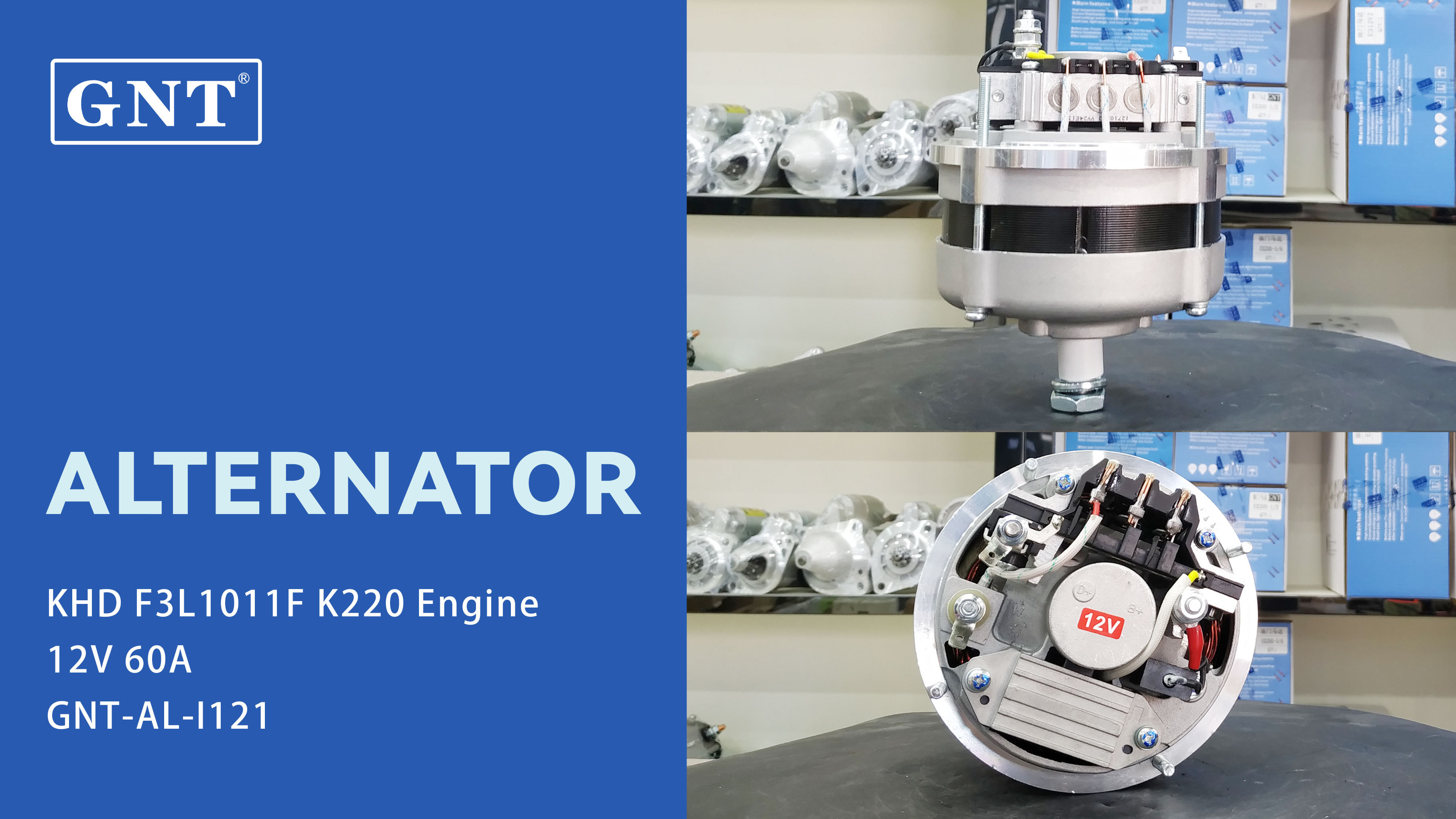 12V 60A GNT Alternator for KHD F3L1011F Engine 0118650 1180660 1182105 1177328KZ 1179755 1179897 1179898 118064 1180640 1180648 1180650