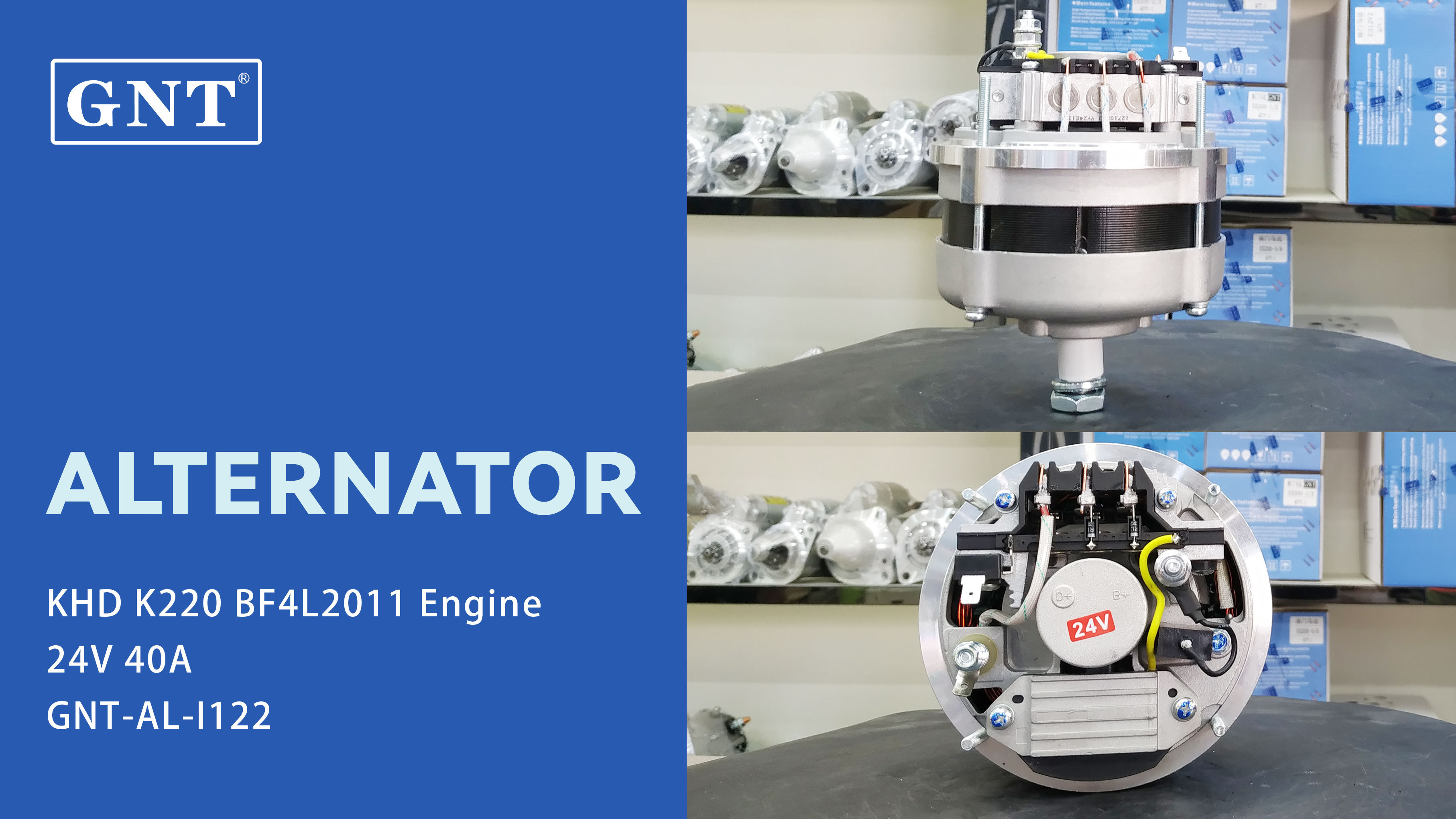 24V 40A Alternator compatible with KHD K220 Engine 01179756 01180662 01180650 01182438 01183856 436377 04103903 439101 01183441 439191