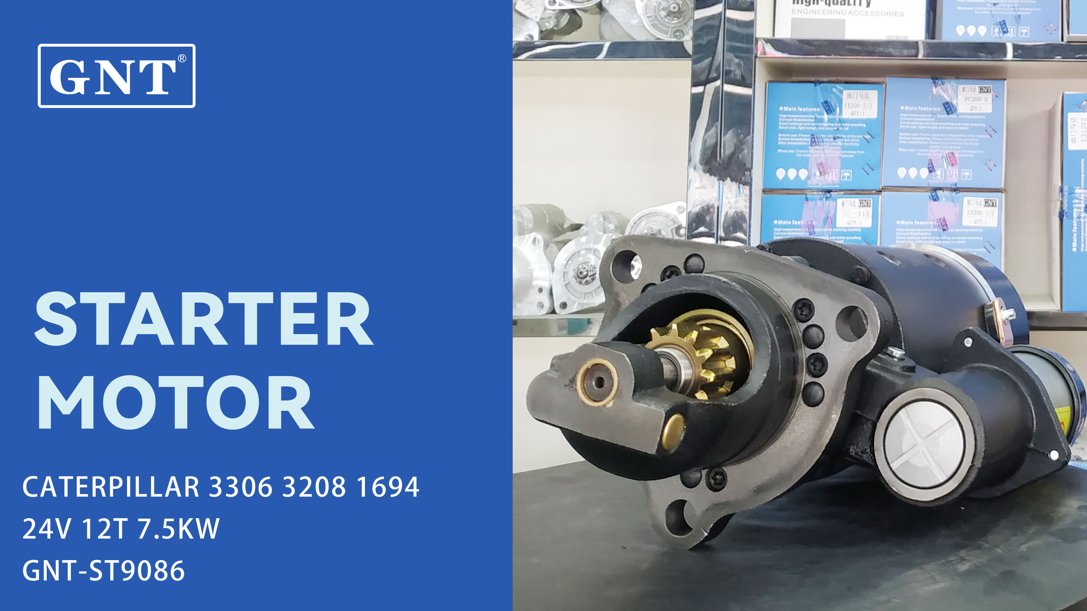 24V 12T Starter compatible with VOLVO TD162F Engine PA510039 PA510135 M007T03774 M007T03777 8EA730303001 8EA732855001 LRS1854 LRS01854