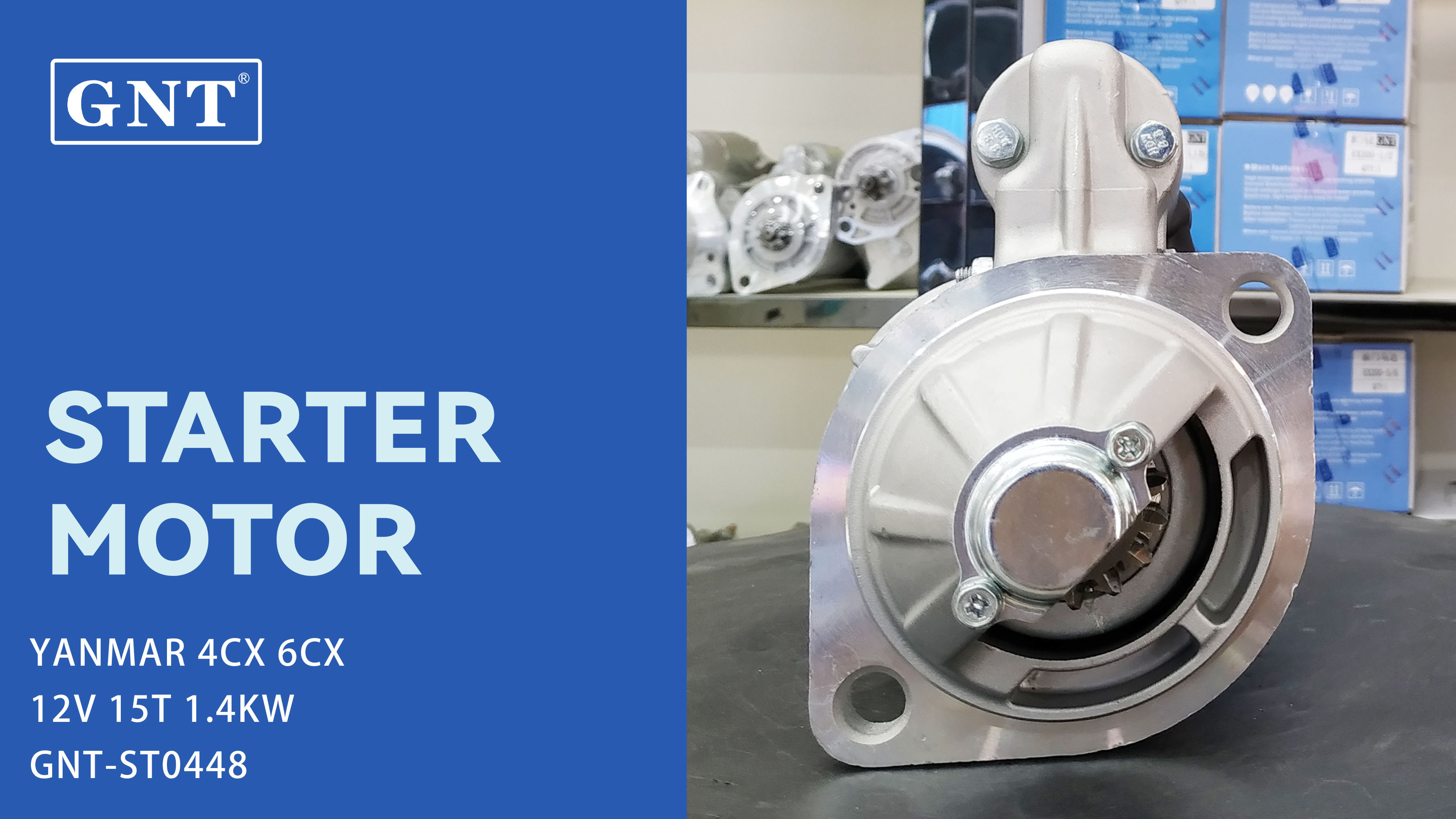 12V 15T GNT Starter Motor for YANMAR 4TN98 Engine S13282 12125477012 12125477019 TM000A22801 12125677010 S13294 S13332 S1341 S1341A