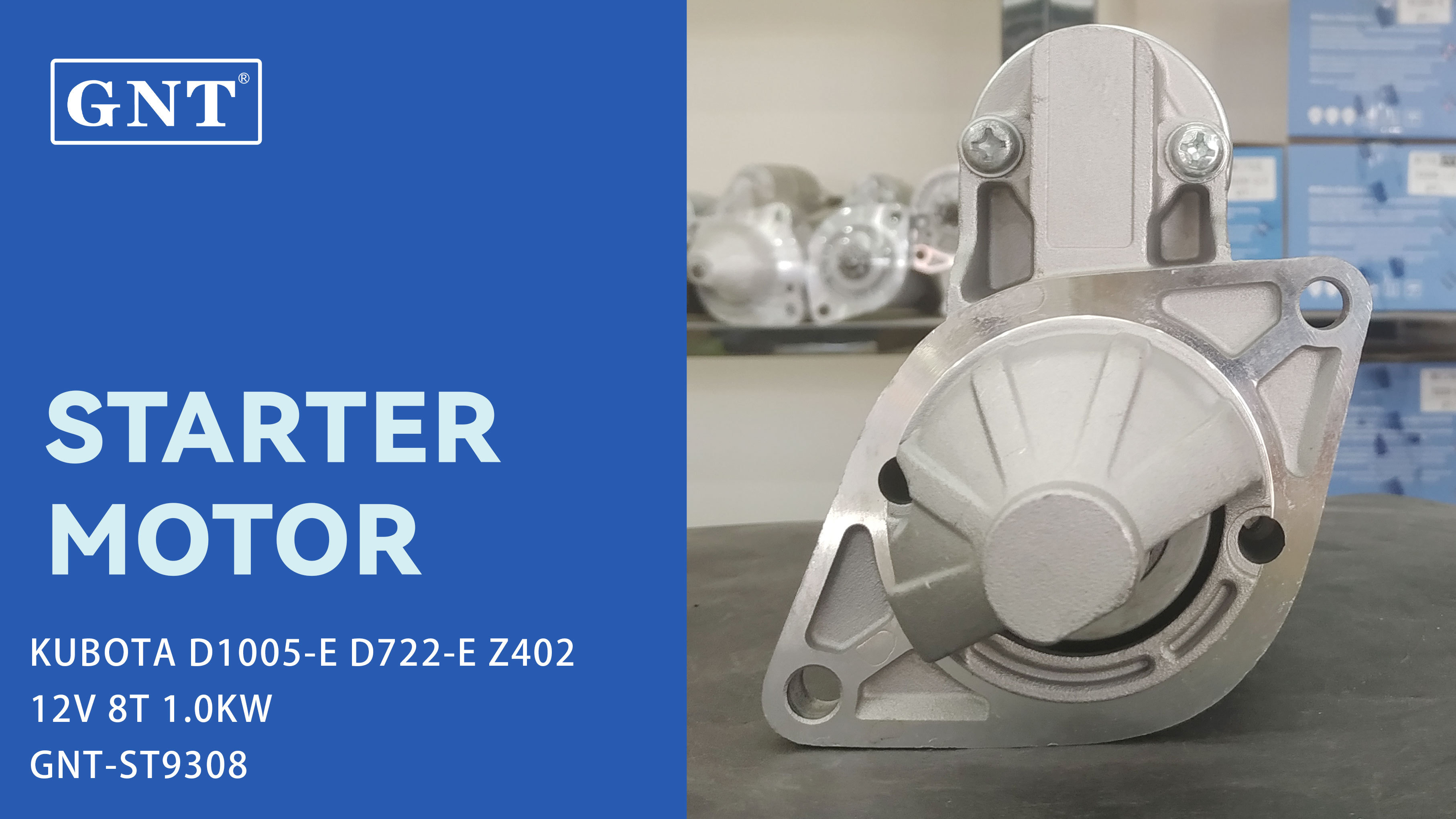 12V 8T Starter compatible with KUBOTA D722-E Engine M0T90881 M0T90881AM M0T90882 M0T90882AM M0T90883 M0T90884 M0T90884AM CST35419AS 114485