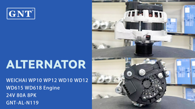 24V 80A GNT Alternator compatible with WEICHAI WD615 WD618 WP10 Engine F000BL071F 612600090816 F000BL0723 F000BL07D2 F000BL07D1
