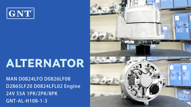 24V 55A Alternator compatible with DAF XF280M Engine 1274480 1350515 1357591 1357592 613097 854300 890775 894300 11201522 AAN3106 IA0522