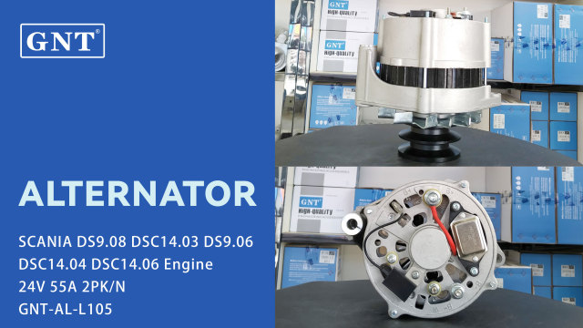 24V 55A Alternator compatible with SCANIA 143H Engine 1516533R, DRA2720 8EL725649001 8EL730047001 102334 436412 A14N133 A14N39 A14R33 NA312