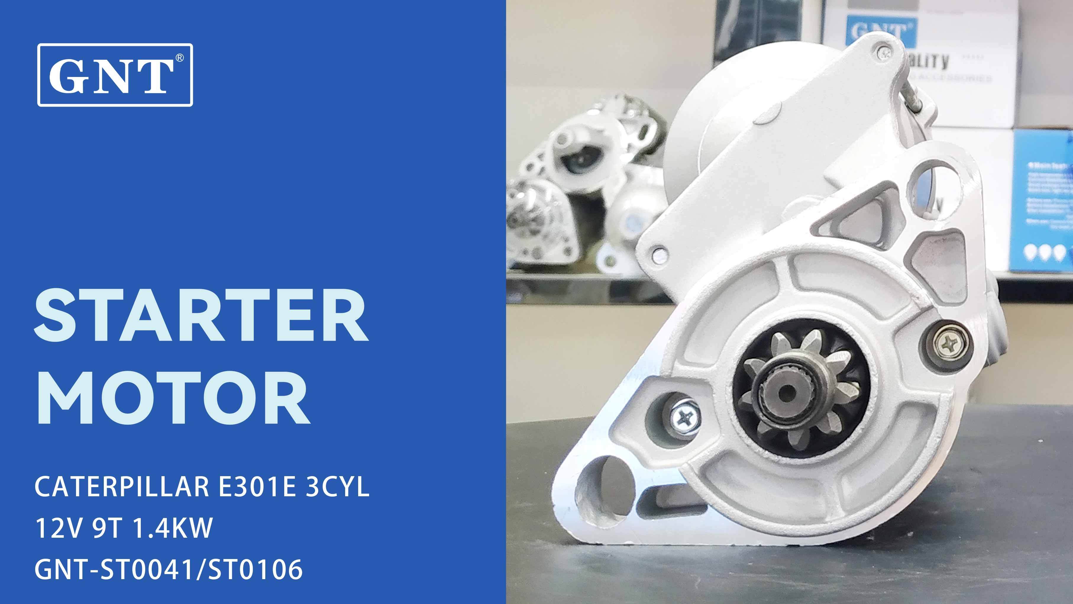 12V 9T Starter compatible with CATERPILLAR E301E 3CYL Engine STN4168 STN4168YJ 19917 114168 CST40197 0R9705 1604648 2280007520