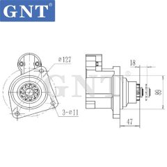 24V 11T Starter compatible with CATERPILLAR Engine M009T63171 M9T63171 STM1943MH STM1943NB