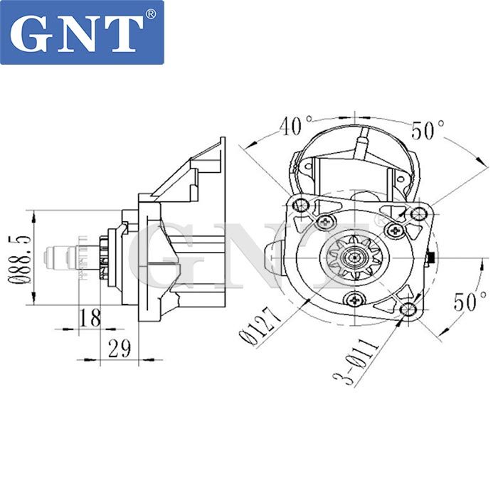 24V 10T 4.5KW GNT Starter compatible with CATERPILLAR E312DGC E914G  E313DGC E924G C4.4 Engine AZF4266, AZF4274, AZF4347, IS1316 114268 114278