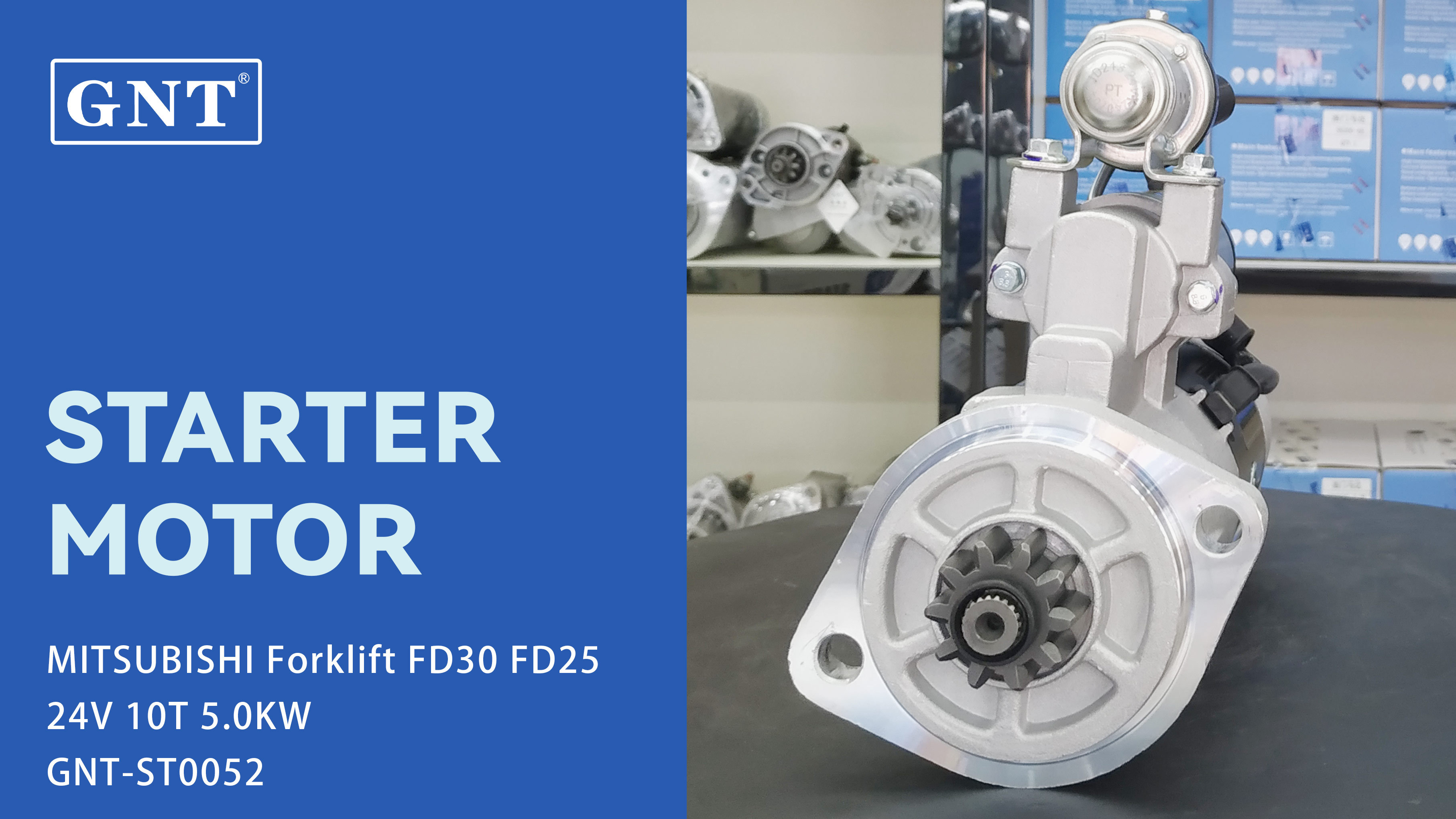 24V 10T GNT Starter Motor compatible with MITSUBISHI S4K S4F S4E Engine 3436610901 0R1091 1146864 LRS01889 112323 CST35602 CST35602AS CST35602ES CST35602OS