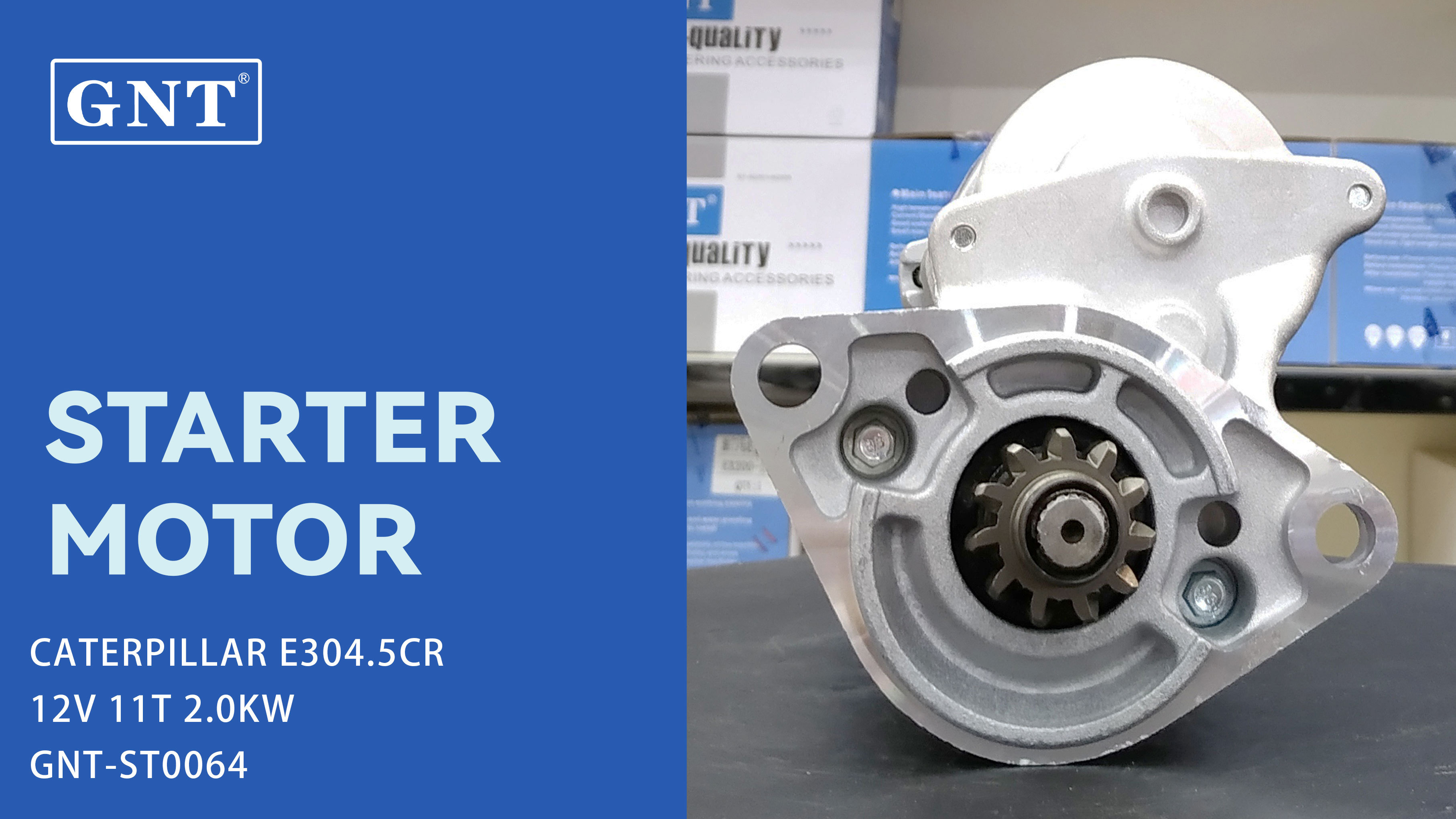 12V 11T Starter compatible with CATERPILLAR E304.5CR Engine 114870 0R9704 1559849 OR9704 2280008450 4280006170 4280006171 STN1823ML 185086750 19908N