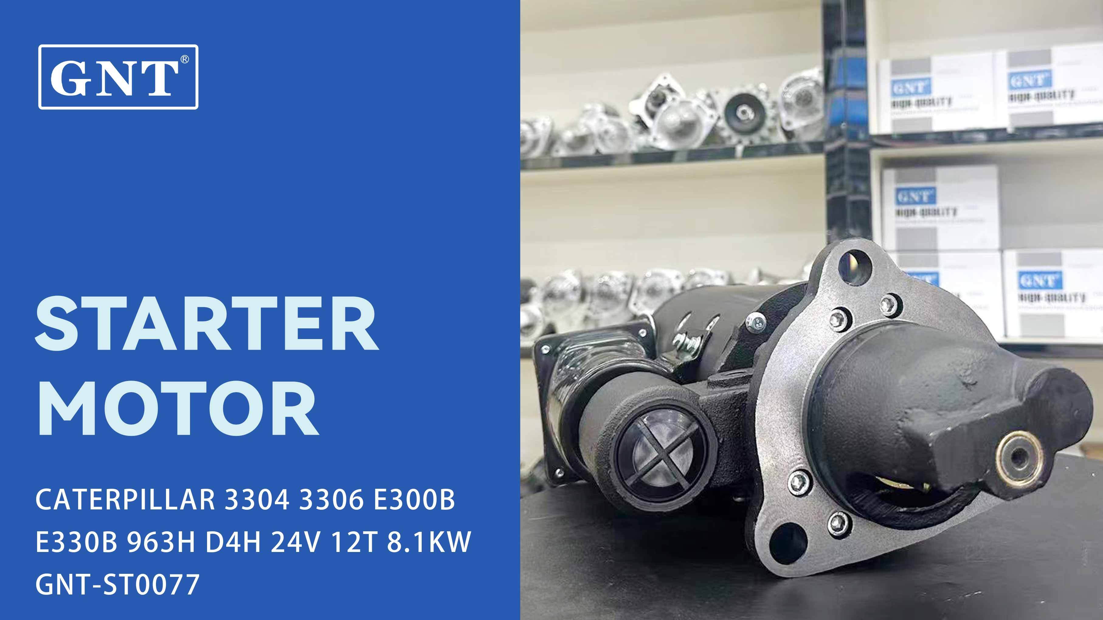 24V 12T Starter compatible with CATERPILLAR E300B E330B Engine 3T4584 3T4586 3T6305 3Y2007 3Y8852 4N3181 4N3182 4N3347 4N3348 4N3350 4N7752 4N7901 5A5622