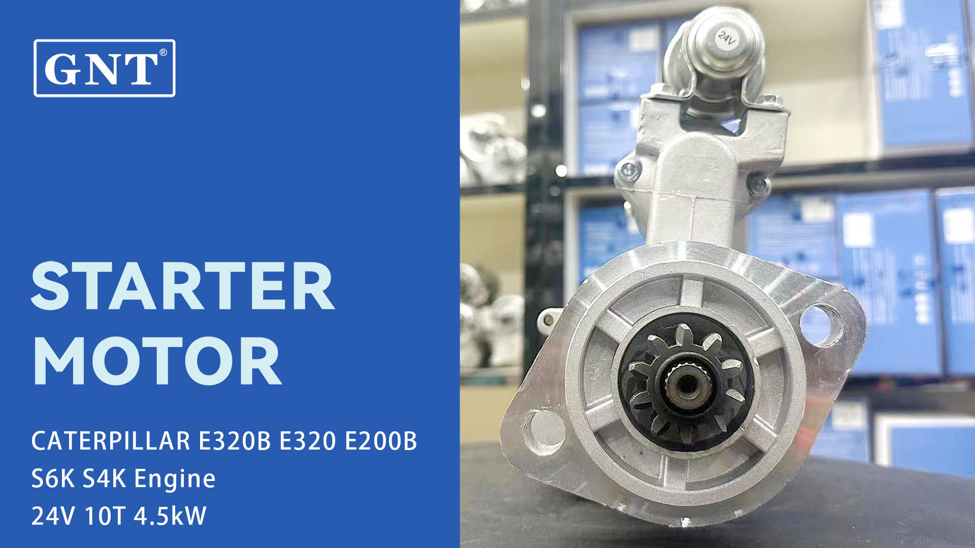 24V 10T Starter motor compatible with CATERPILLAR S4K MITSUBISHI FD20 FD25 Engine CST35602 CST35602AS CST35602ES CST35602OS CST35602RS 0R1091 1146864 5I7716