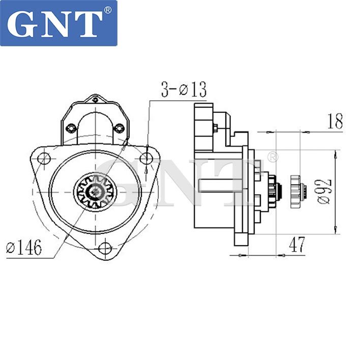 24V 10T 7.8W GNT Starter compatible with CATERPILLAR C7.1 E329GC E330GC Electronic injection Engine 4882807 4380004441 STN5861SK