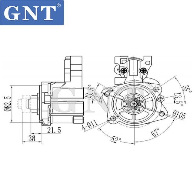 24V 10T GNT Starter Motor for MITSUBISHI FD40D FD45D FD38 FD35D2 DP40 Engine 32B6602302 32B6610100 32B6610200 32B6620100 32B6620104 33B6600200 M008T60371 M008T60372 M008T60373