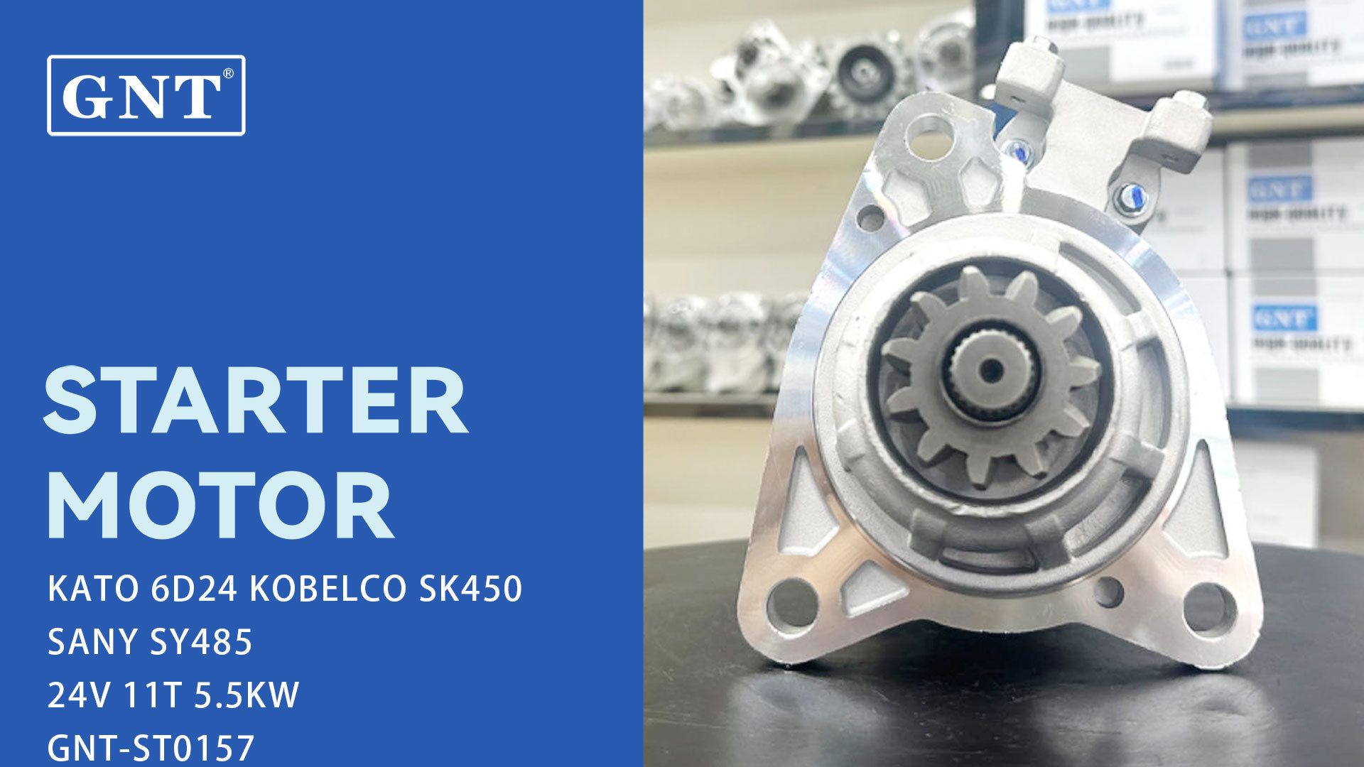 24V 11T GNT Starter motor compatible with MITSUBISHI 6D24 Engine CST32600 CST32600AS CST32600ES 19081007 STM3746 STM3746BA STM3746LC STM3746MH