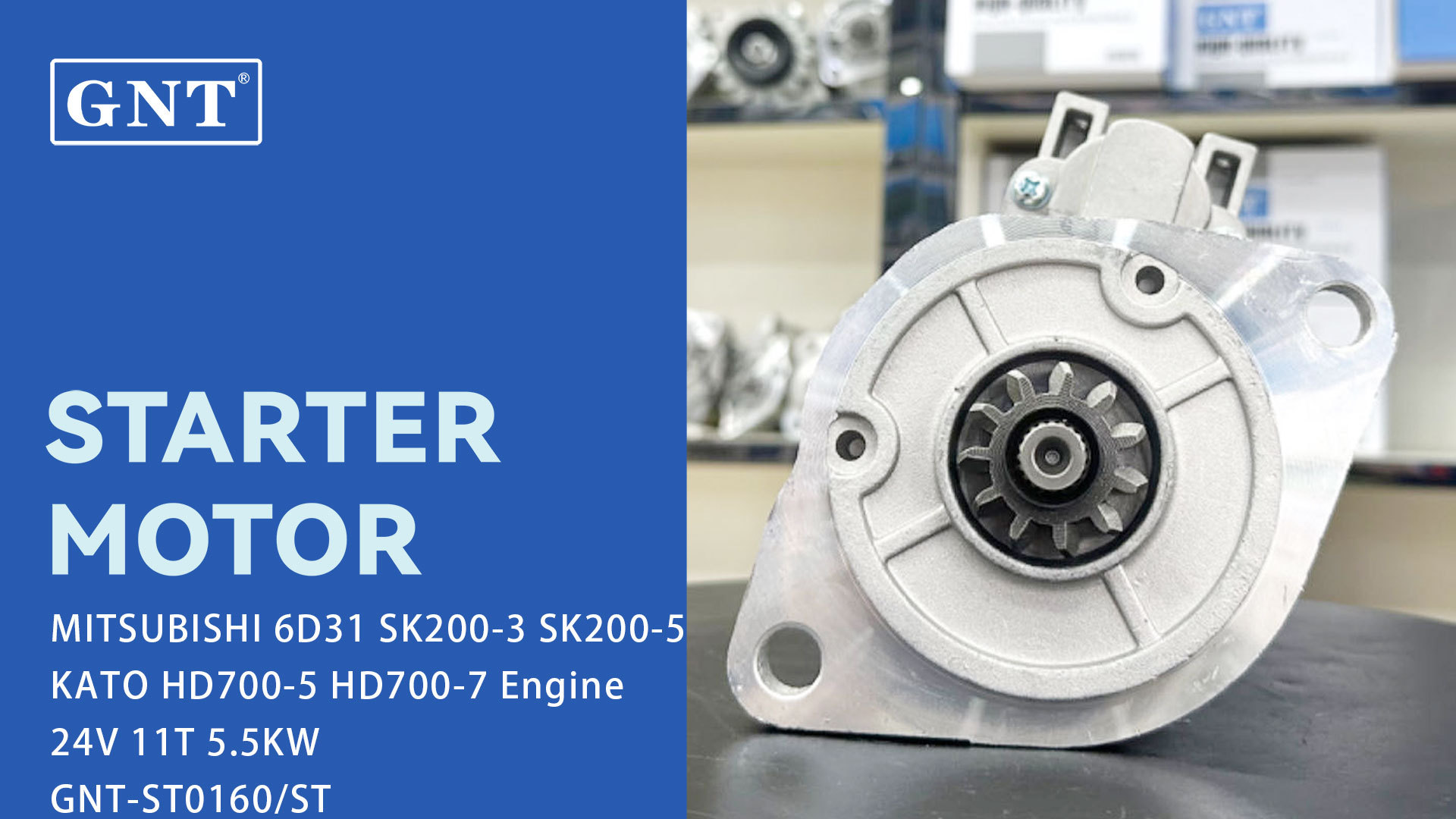 24V 11T Starter Motor compatible with MITSUBISHI 6D31 Engine 113560 CST35617AS CST35617GS 0280006950 STM3388EC STM3388NL STM3388WD STN5388WD