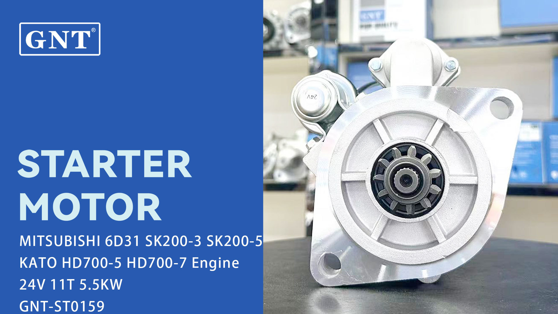 24V 11T Starter Motor for MITSUBISHI 6D31 M2T78382 M2T78383 ME029237 ME087507 ME087589 ME087590 ME088390 STM3388WA STM5388WA PA510087 STR0304