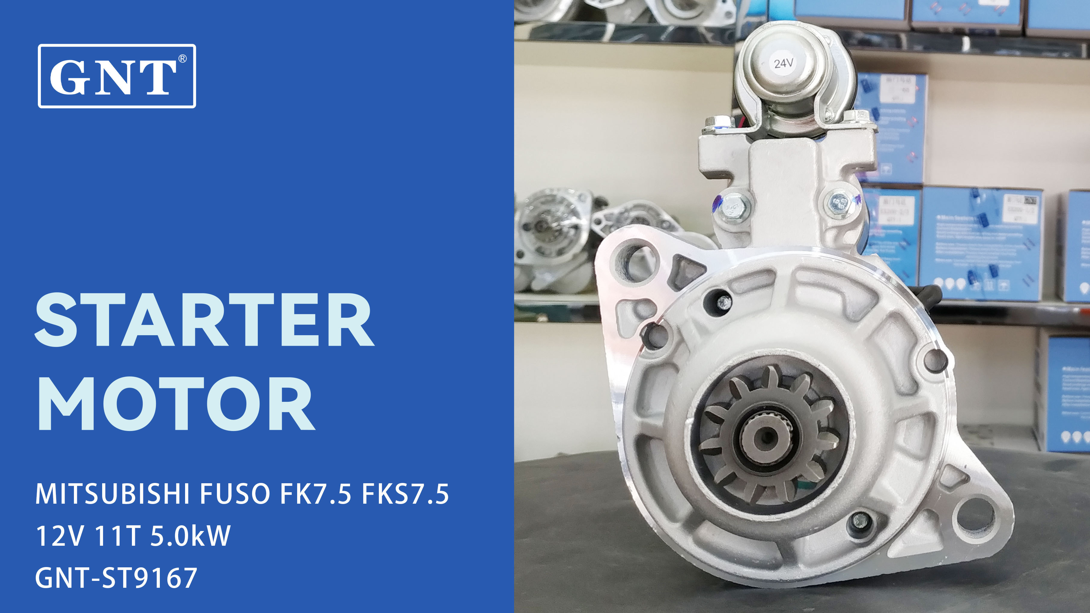 12V 11T GNT Starter compatible with MITSUBISHI FUSO FK7.5 FKS7.5 Engine STM1683MN STM1683NB M009T50371 M009T50371ZC M9T50371ZC ME302485 300N11322Z